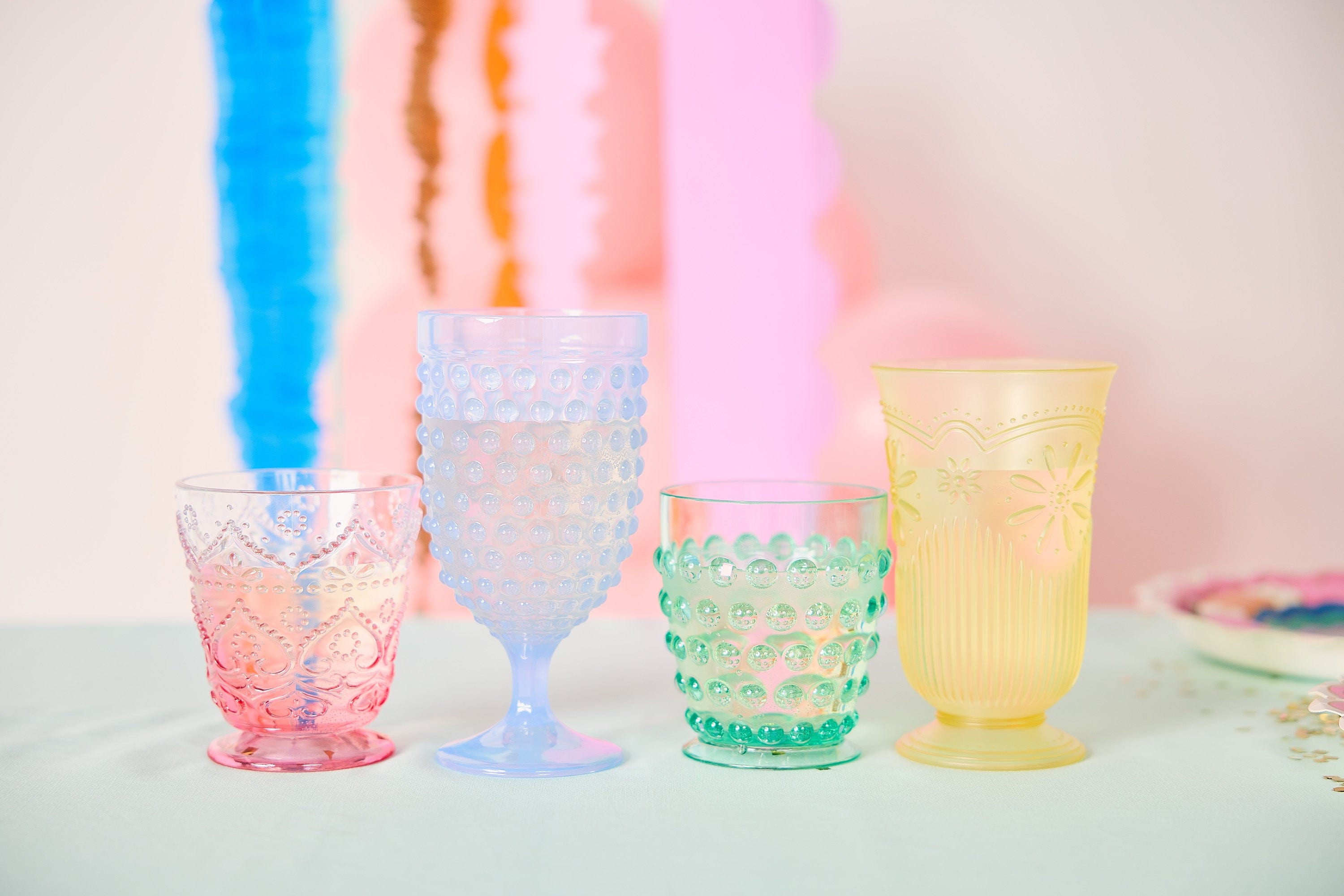 Vintage Vibes Pastel Reusable Cup Set