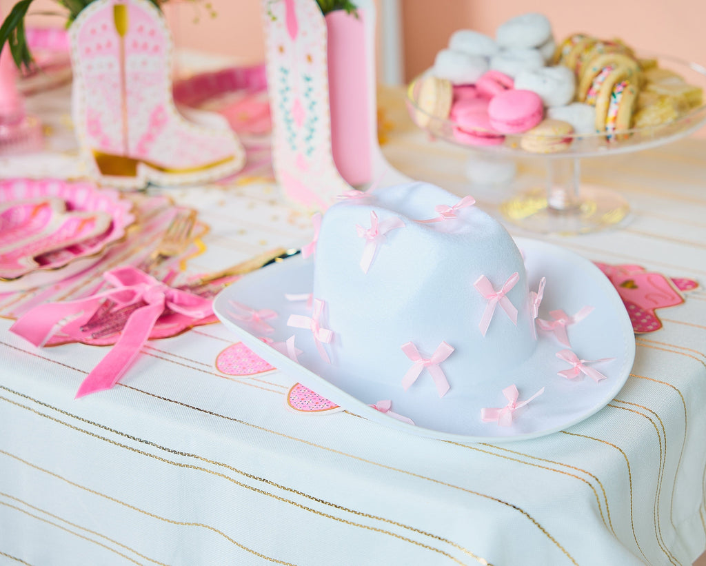 Howdy Darling Bow-Detailed Cowboy Hat