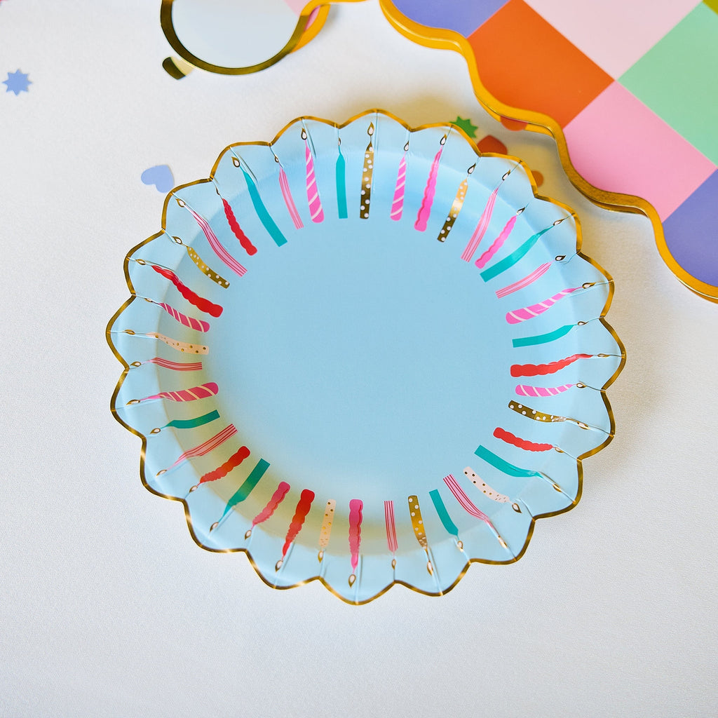 Birthday Candles Dessert Plates (10 count)