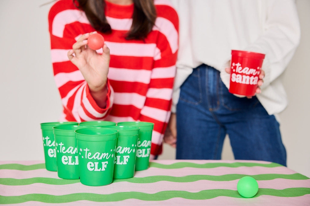 Santa Pong Christmas Toss Game Set (12ct cups)