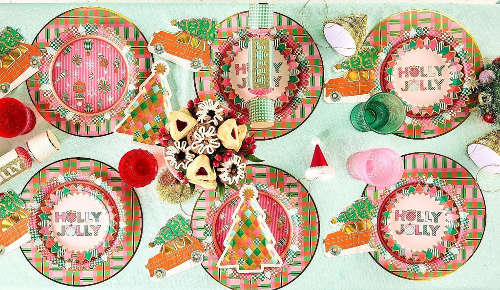 Holly Jolly Holiday Tableware Party Kit