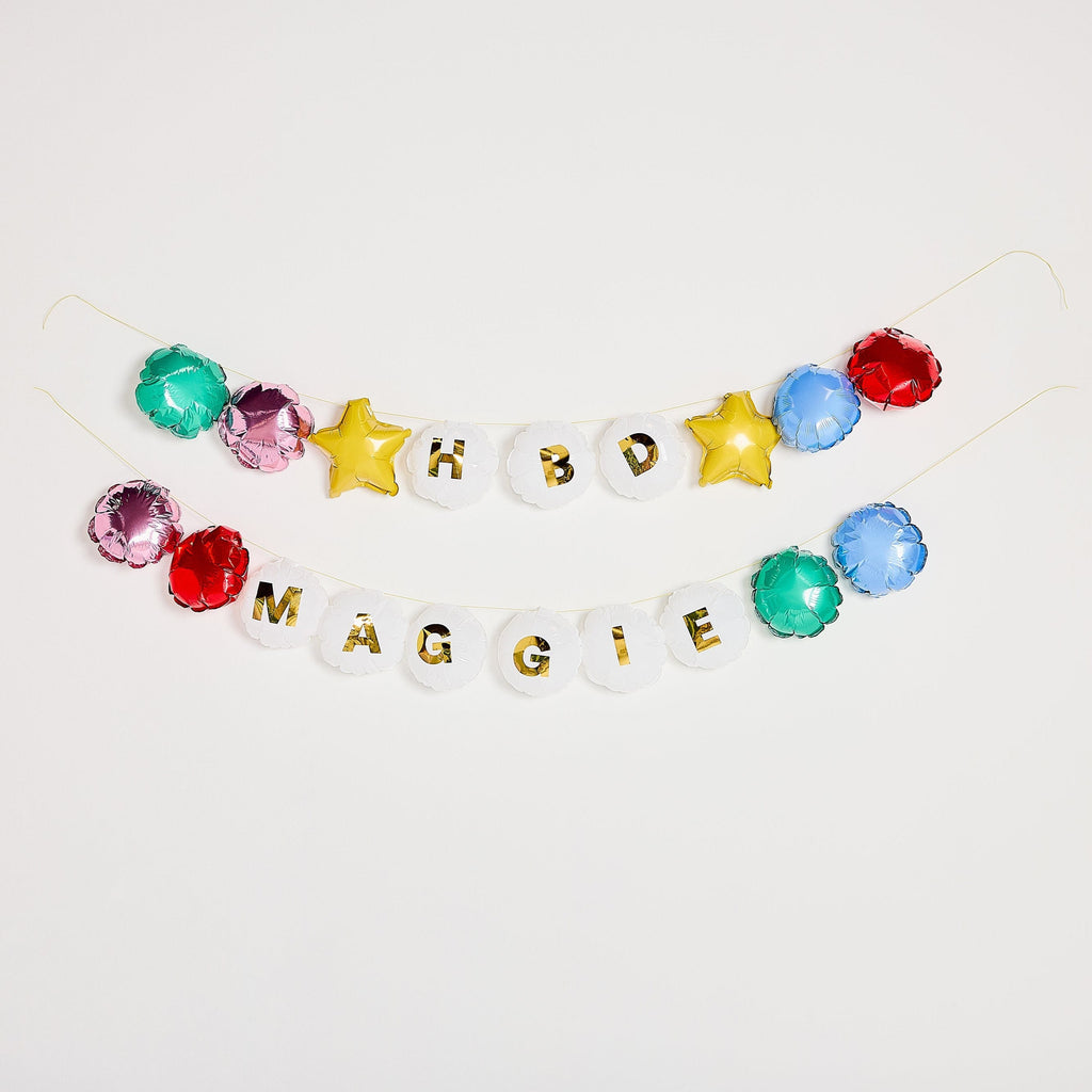 Beaded In Fun Customizable Balloon Garland Banner (60 ct)