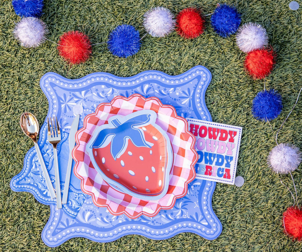 Red, White & Berry Dessert Plate (10 ct)