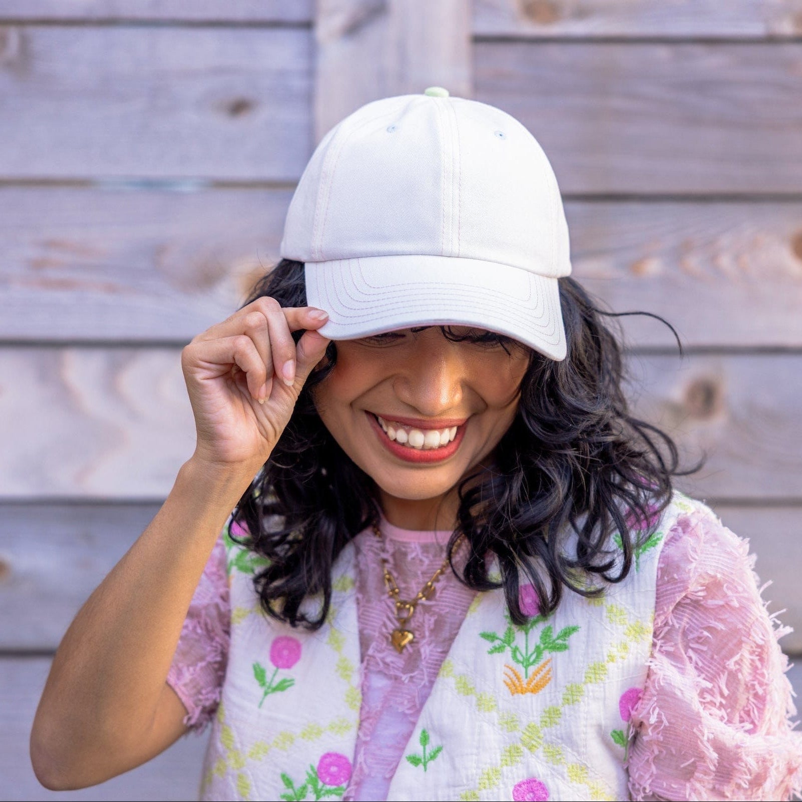 Big Bow Energy Hat (White & Pink)