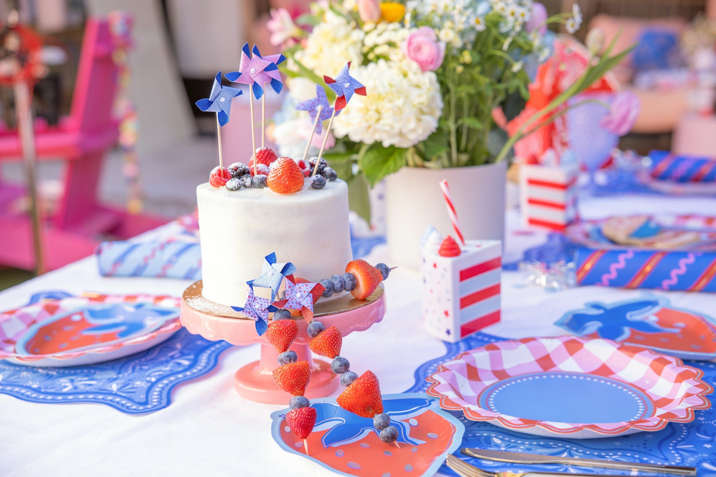 Mini Pinwheel Cake Toppers (8 ct)