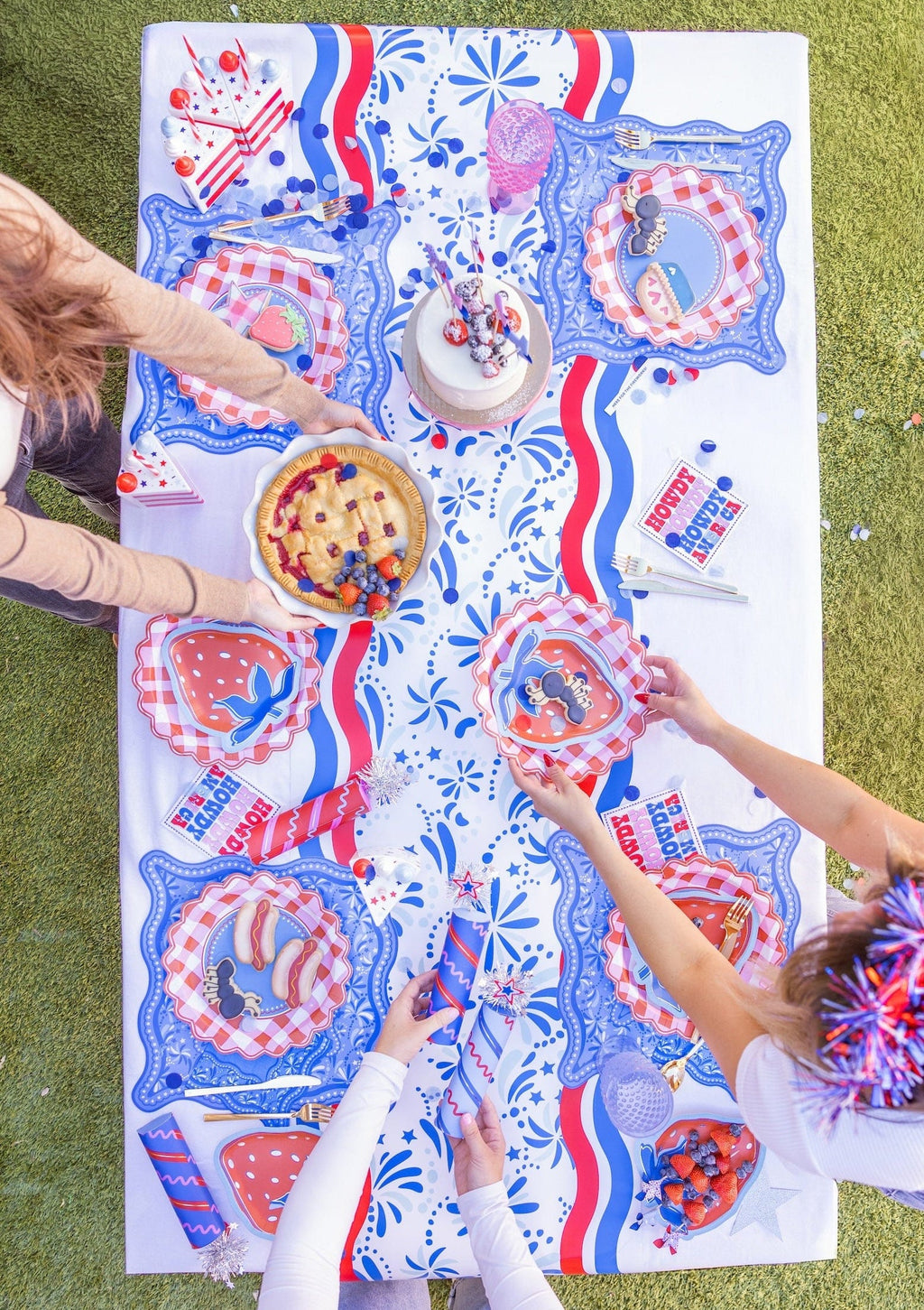 Star Spangled Spark Paper Table Runner
