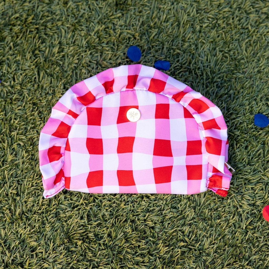 Picnic Perfect Gingham Ruffled Clutch