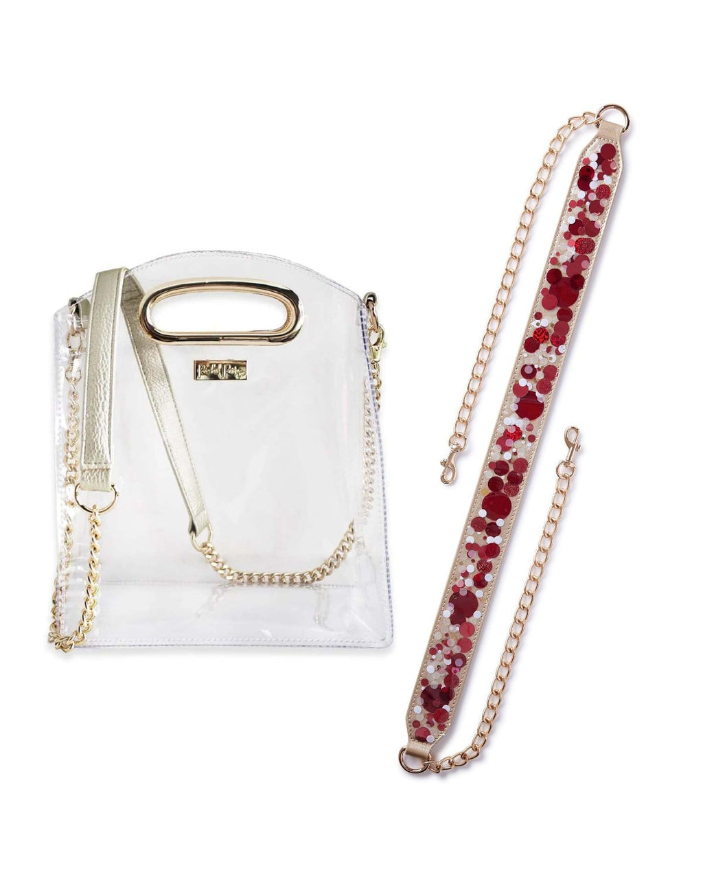 Confetti Strap and Clear Crossbody Bundle