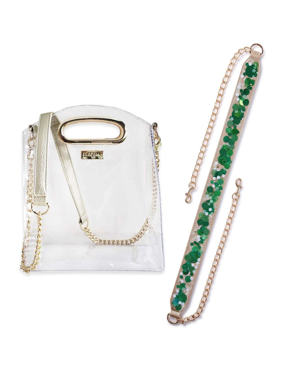 Confetti Strap and Clear Crossbody Bundle