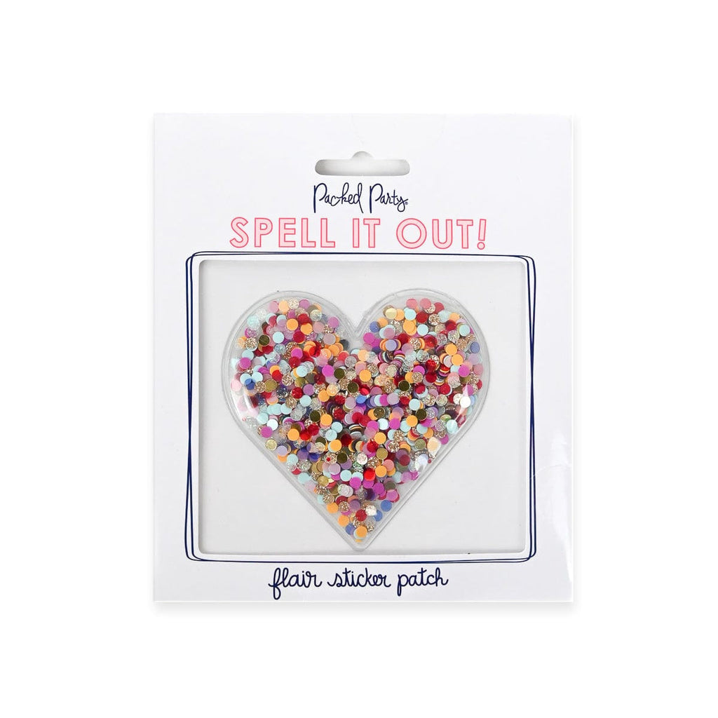 Confetti Heart Stickers - Adhesive Patch