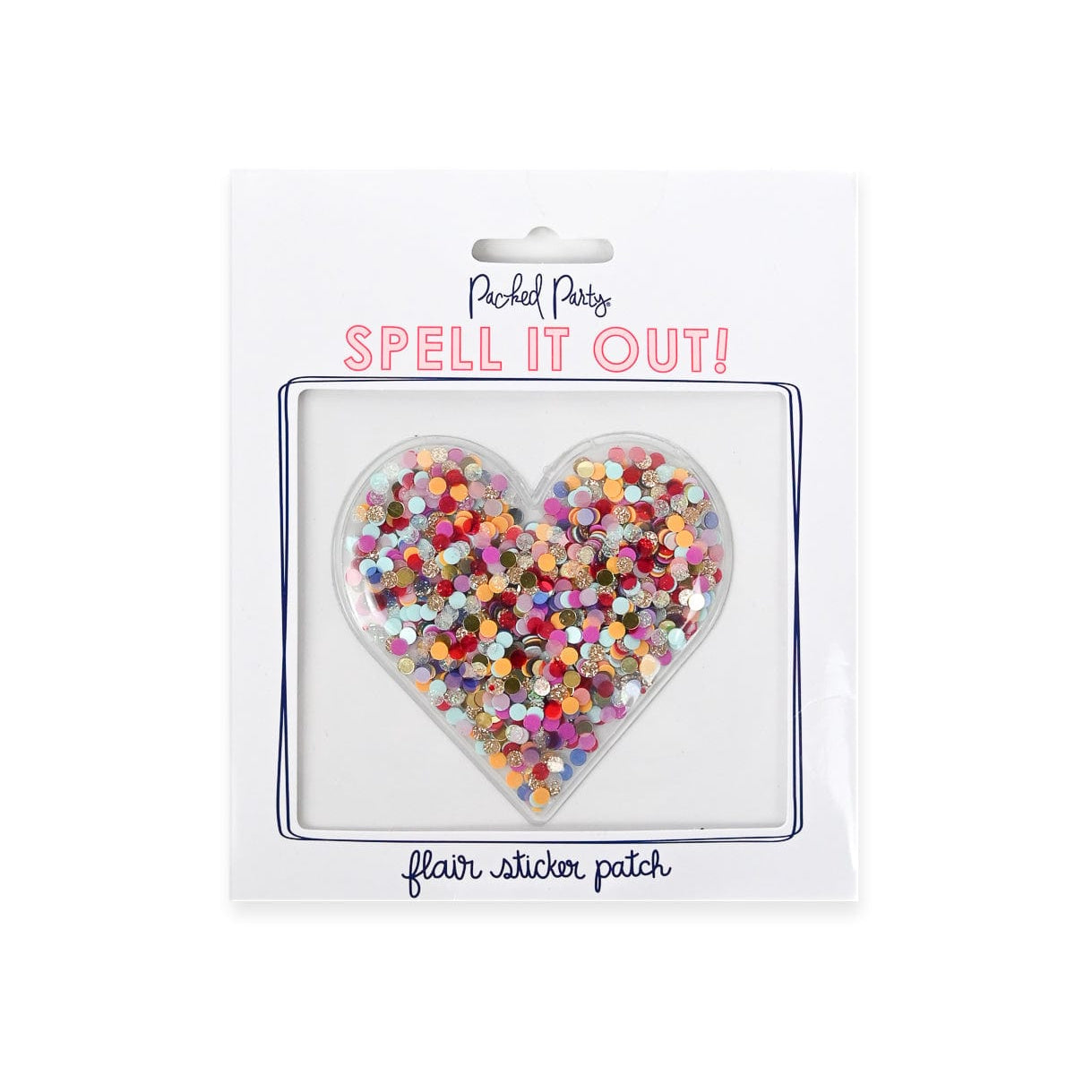 Confetti Heart Stickers - Adhesive Patch
