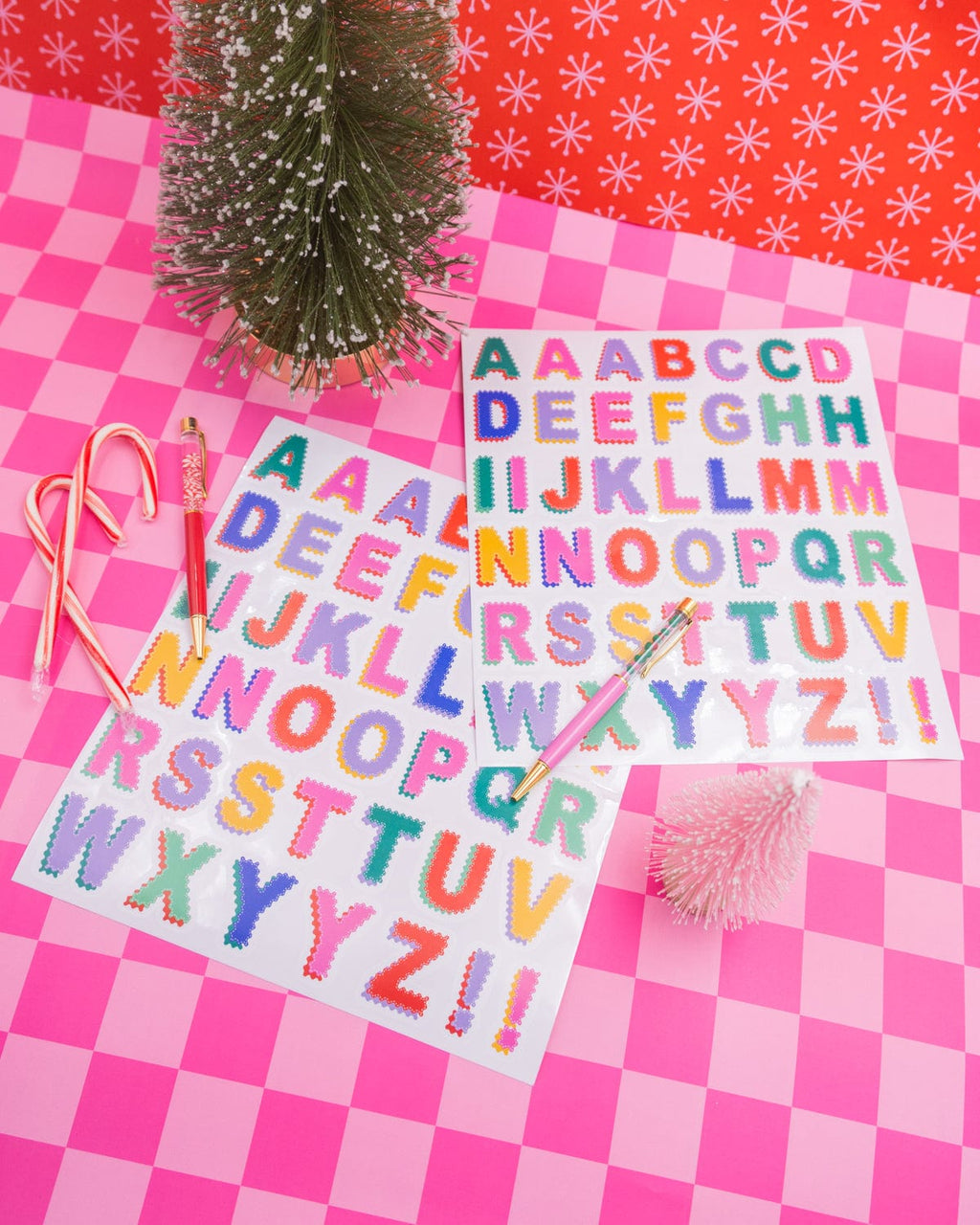 Vinyl Scalloped Letters Sticker Pack