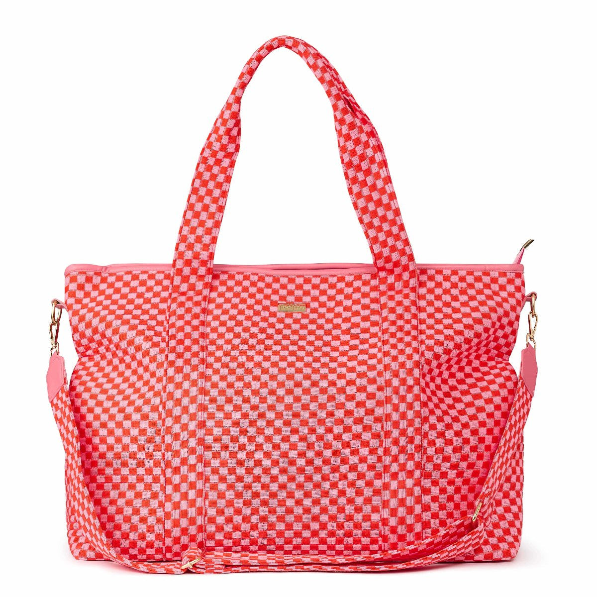 Checkered Weekender Duffel Bag