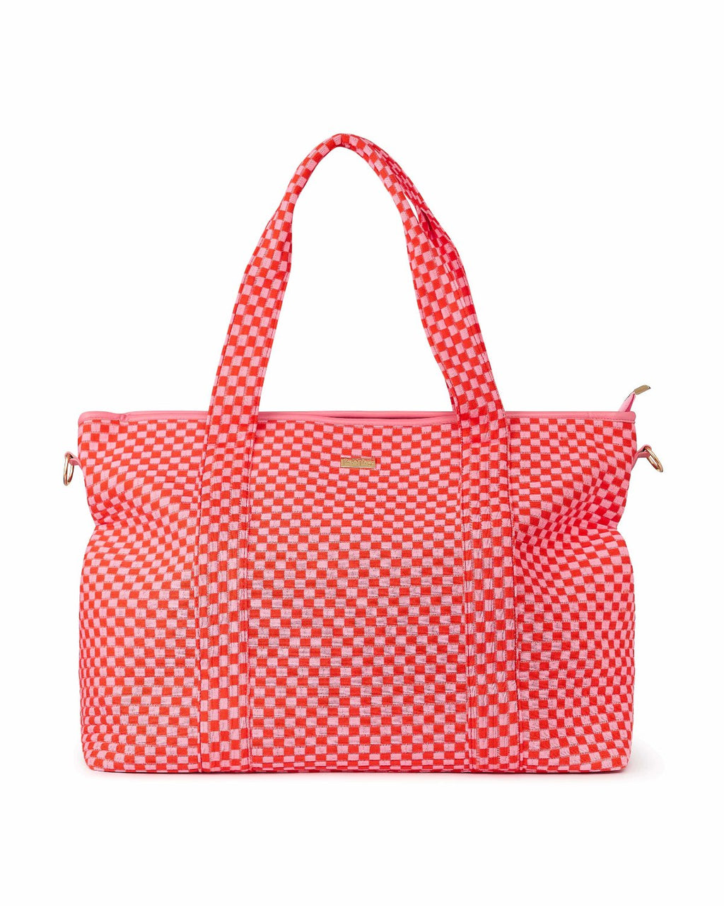Checkered Weekender Duffel Bag