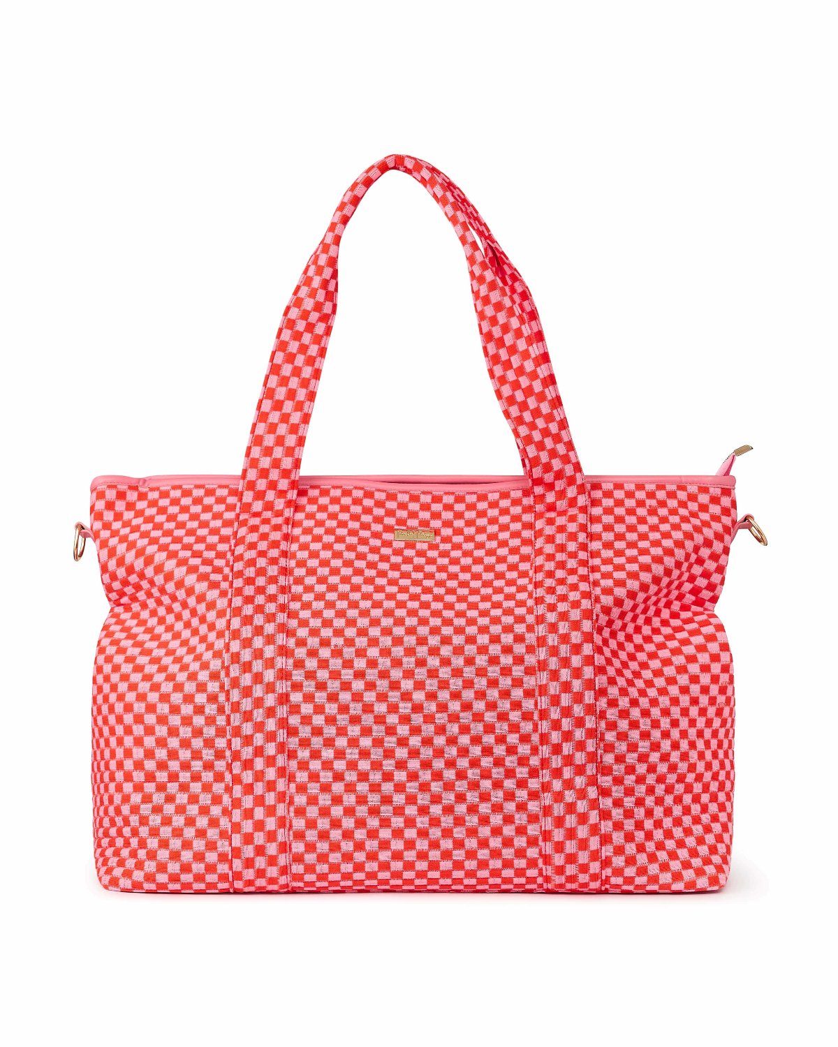 Checkered Weekender Duffel Bag