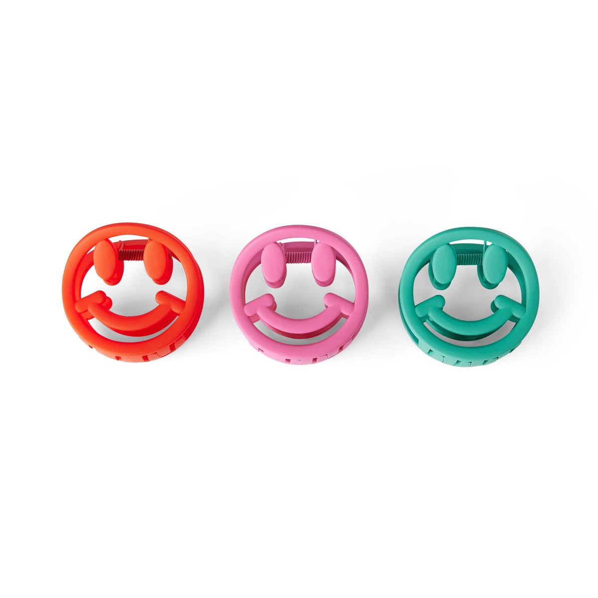 Smiley Hair Claw Clips (set of 3)