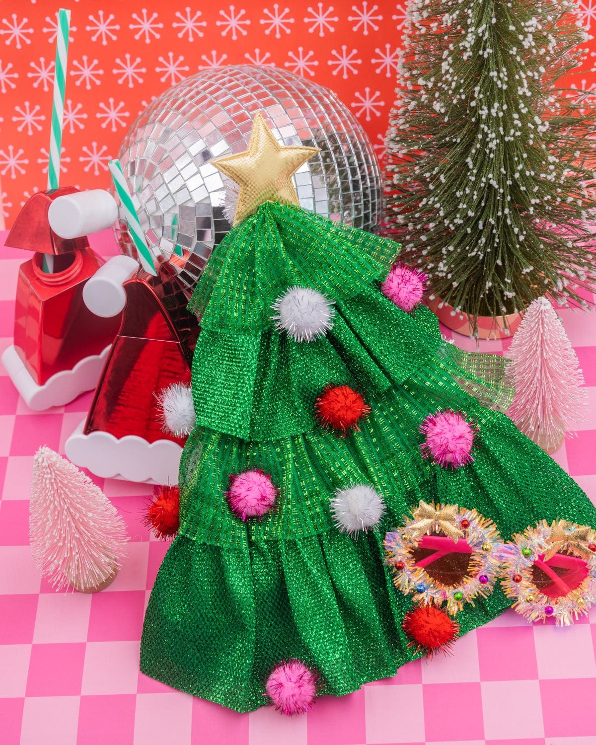 Holly Jolly Christmas Tree Party Hat