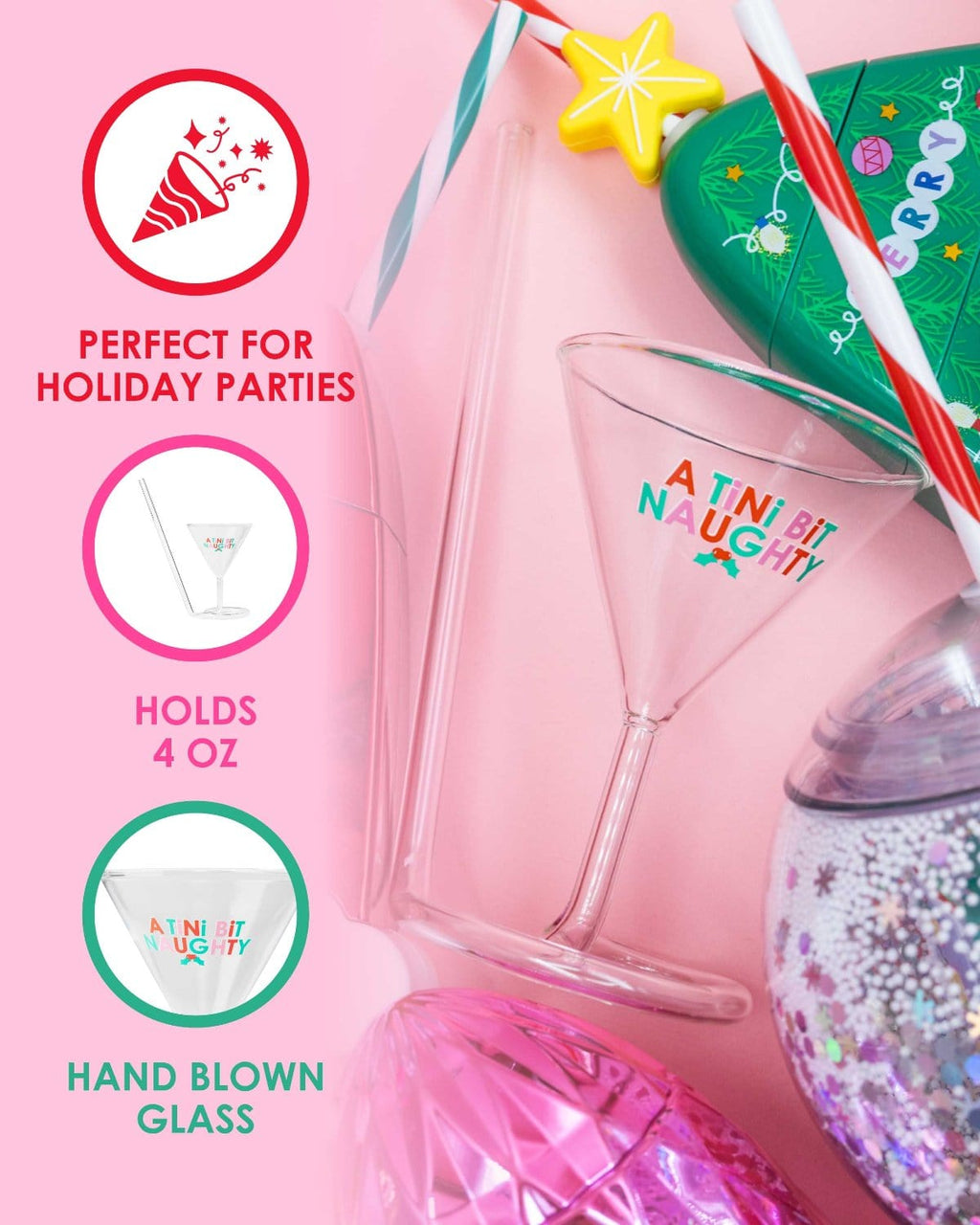Tini Bit Naughty Martini Glass