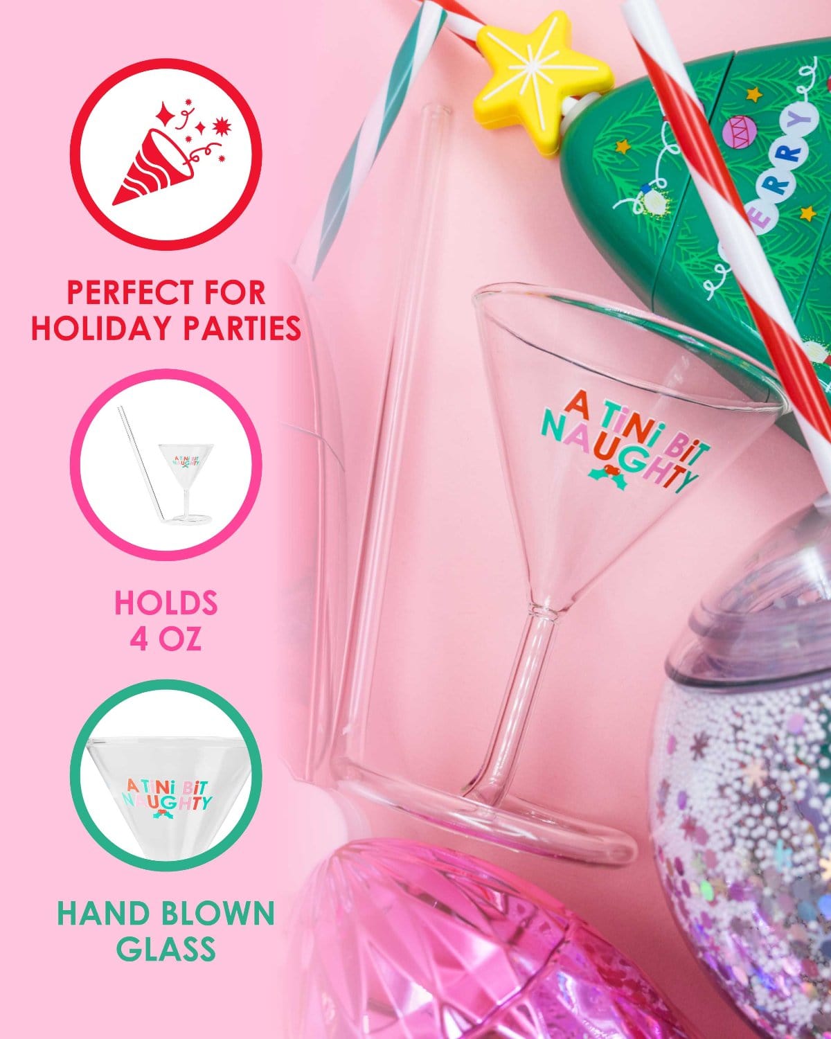 Tini Bit Naughty Martini Glass