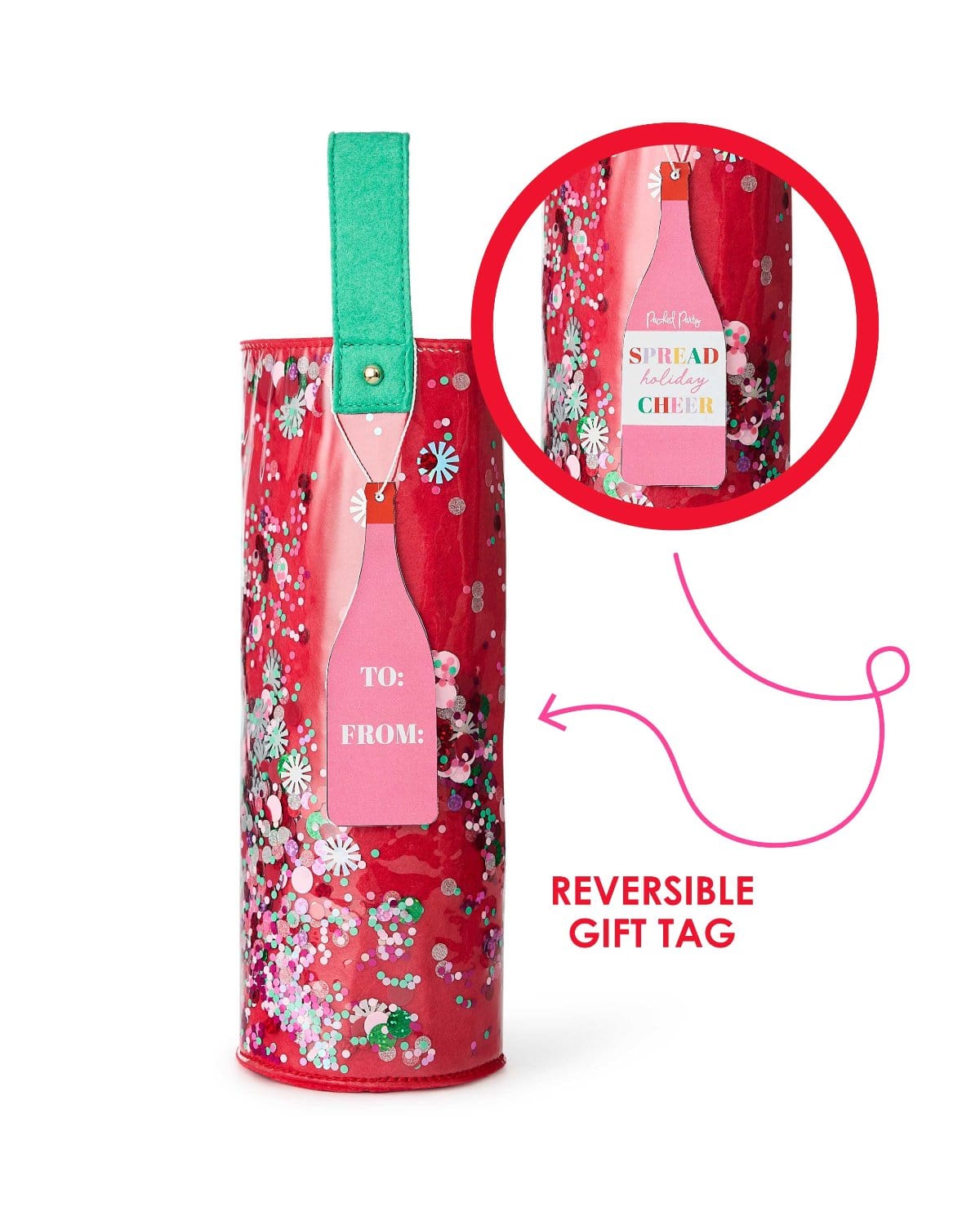 Holiday Spirit Confetti Wine Bag