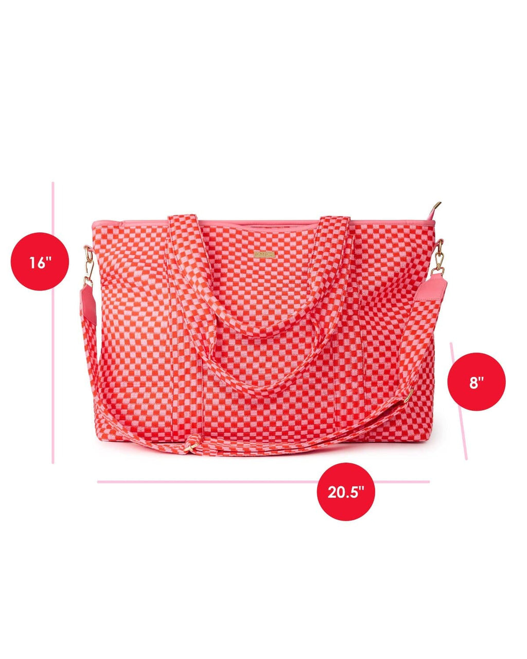Checkered Weekender Duffel Bag