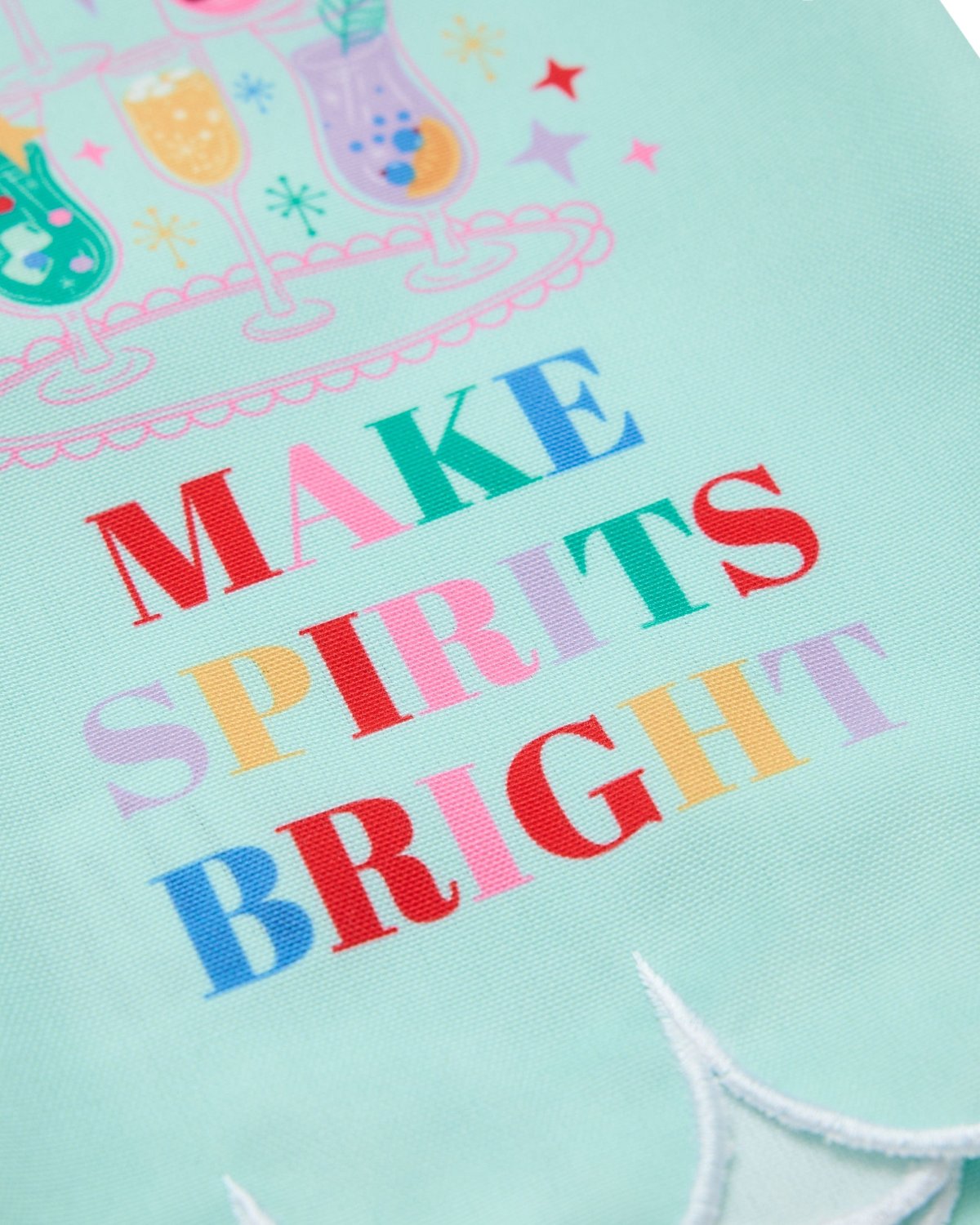 Make Spirits Bright Holiday Cotton Tea Towel