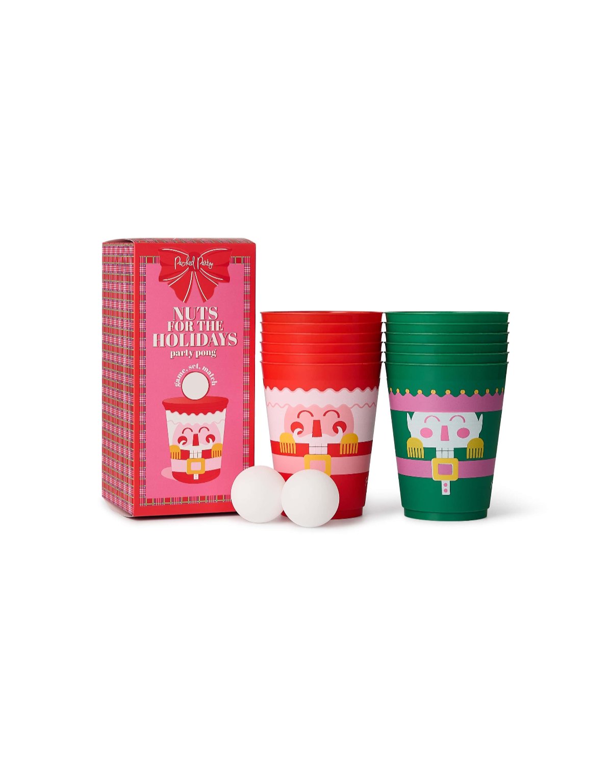 Christmas Holidays Nutcracker Pong Set (12ct cups)
