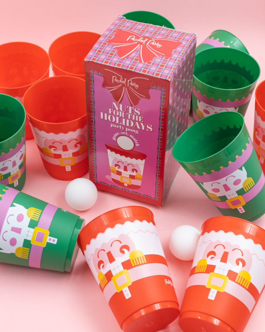 Christmas Holidays Nutcracker Pong Set (12ct cups)