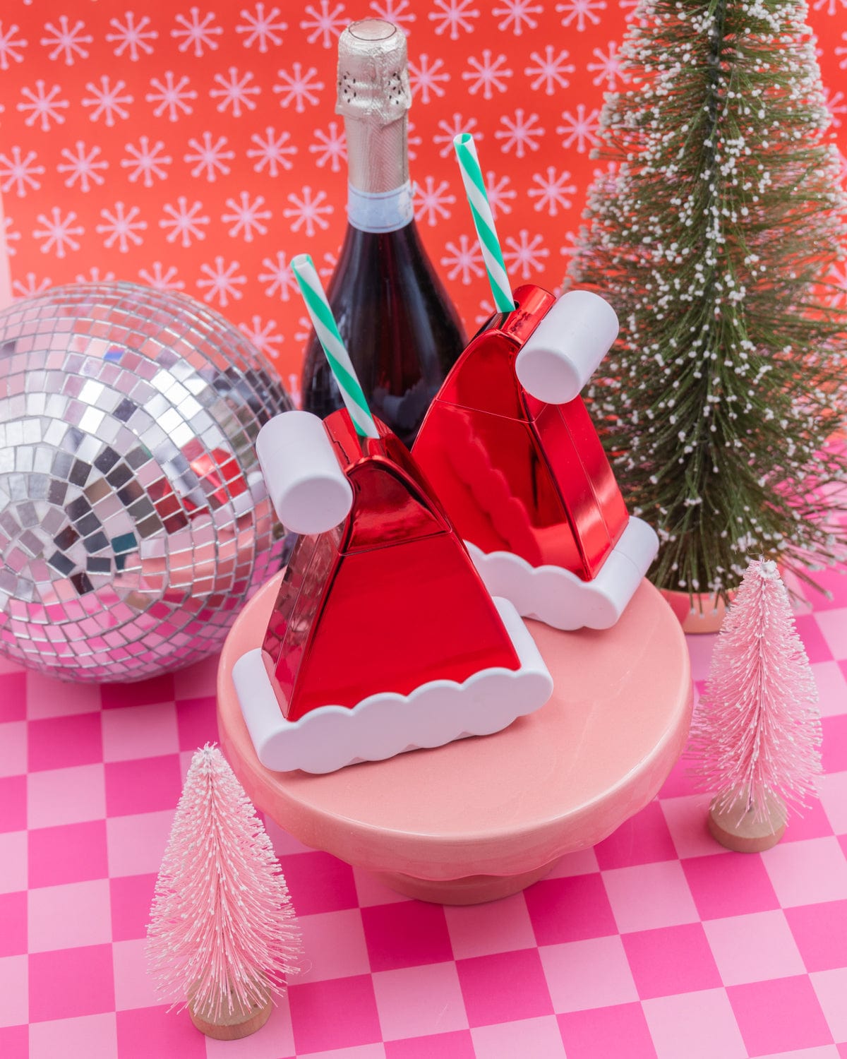 Santa Hat Sipper (set of 1, 6, or 12)