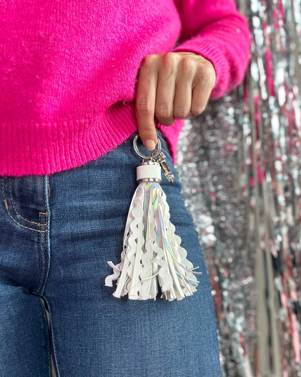 Portable Charging Tassel Keychain For iPhone or Android