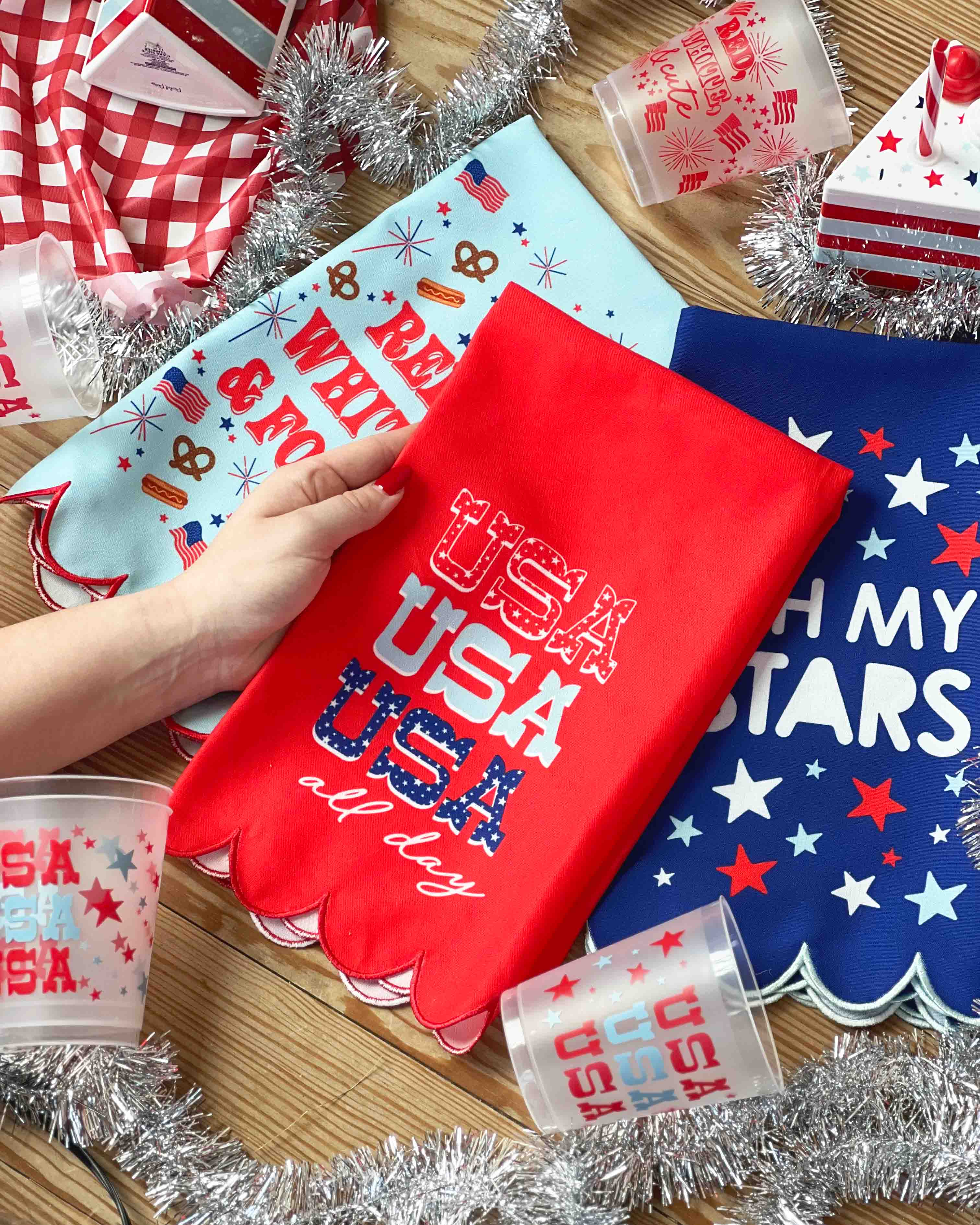 USA All Day Patriotic Cotton Tea Towel