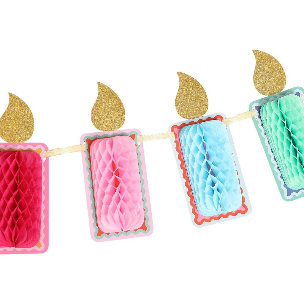 Honeycomb Birthday Candle Banner
