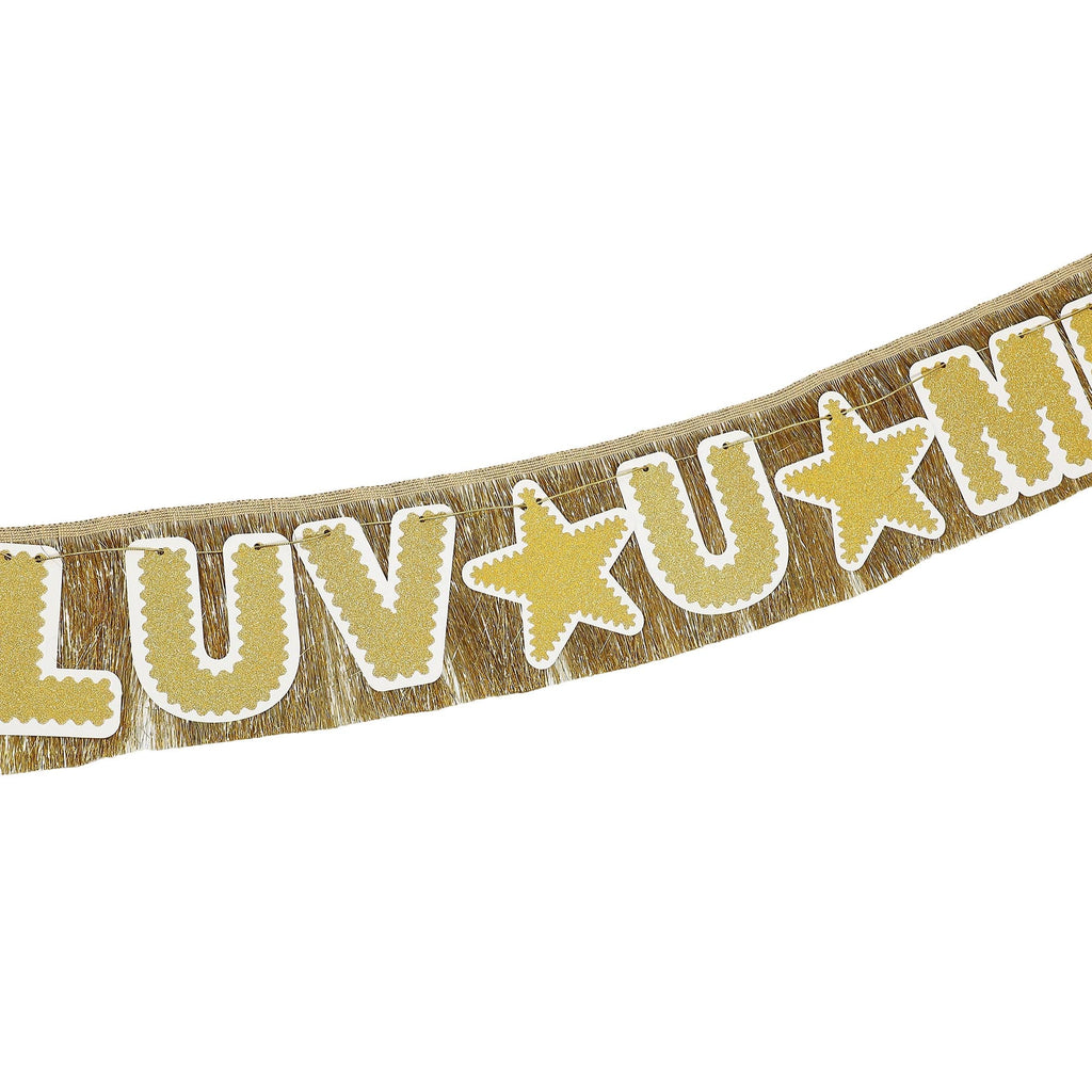 Customizable Gold Fringe Reusable Party Banner