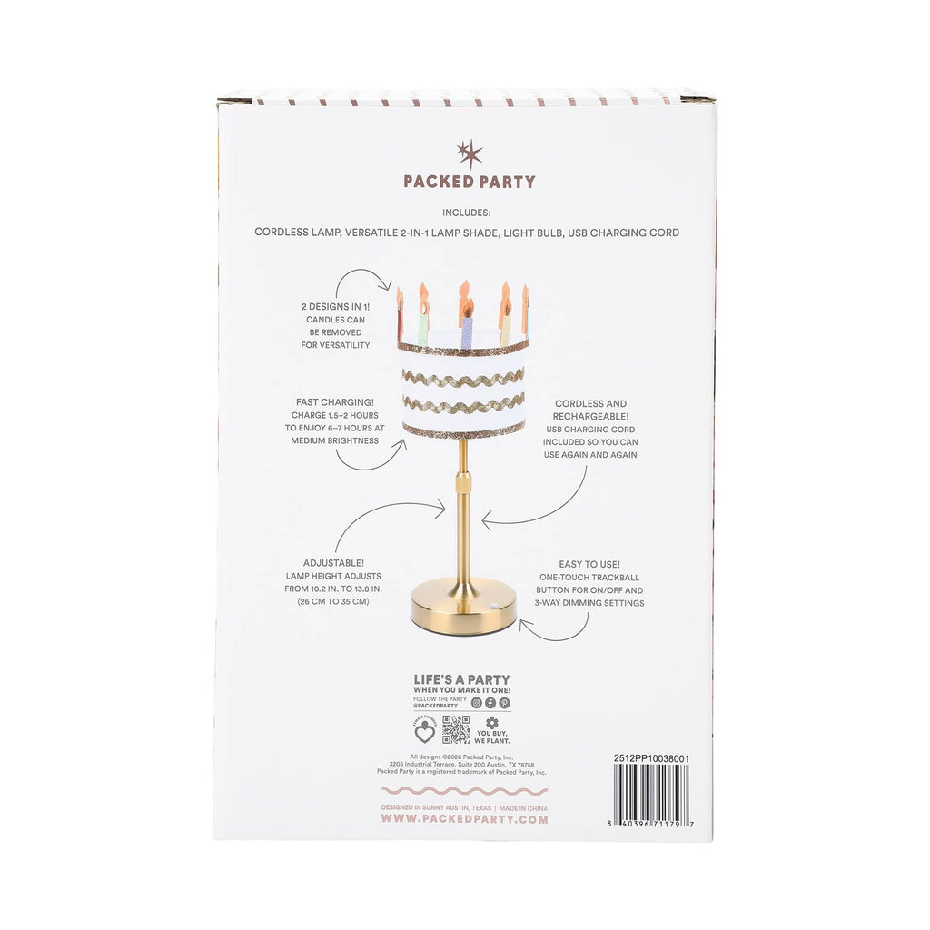 Birthday Cake Rechargeable LED Table Lamp