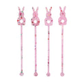 Confetti Bunny Acrylic Drink Stirrers (4 ct)