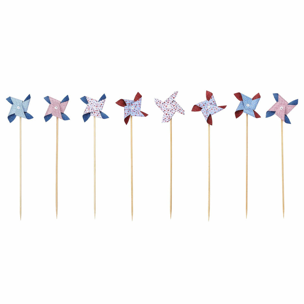 Mini Pinwheel Cake Toppers (8 ct)