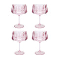 Pretty in Pink Reusable Coupe Glasses (set of 4)
