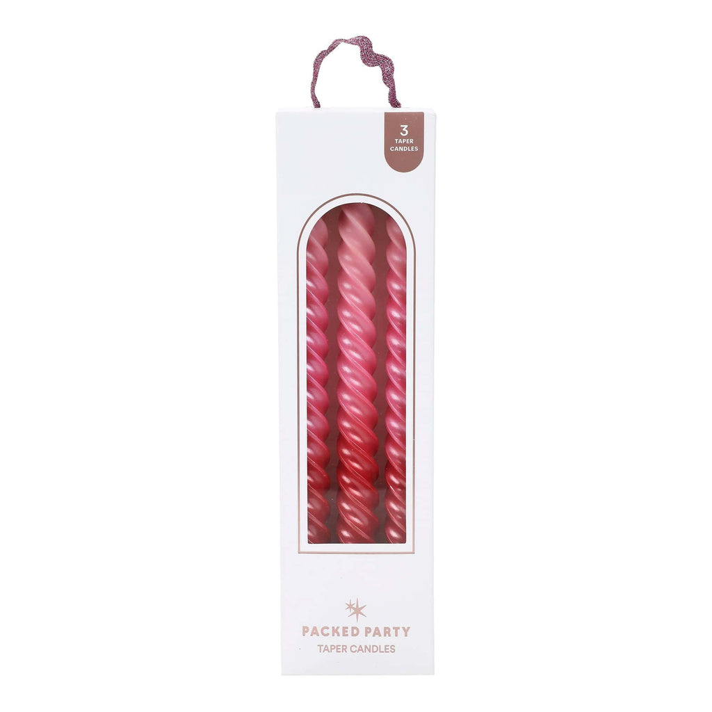 Pink Ombre Taper Candles