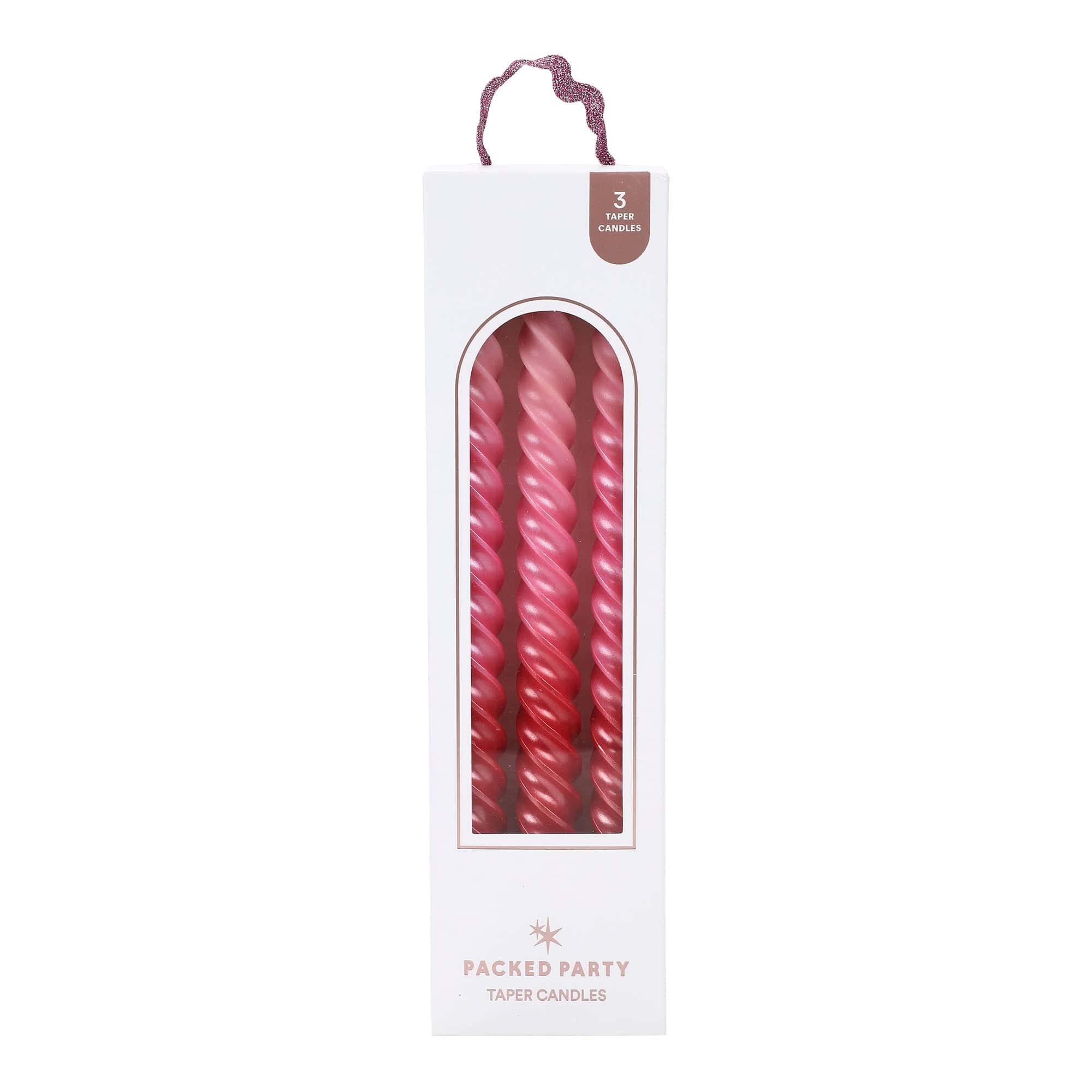 Pink Ombre Taper Candles