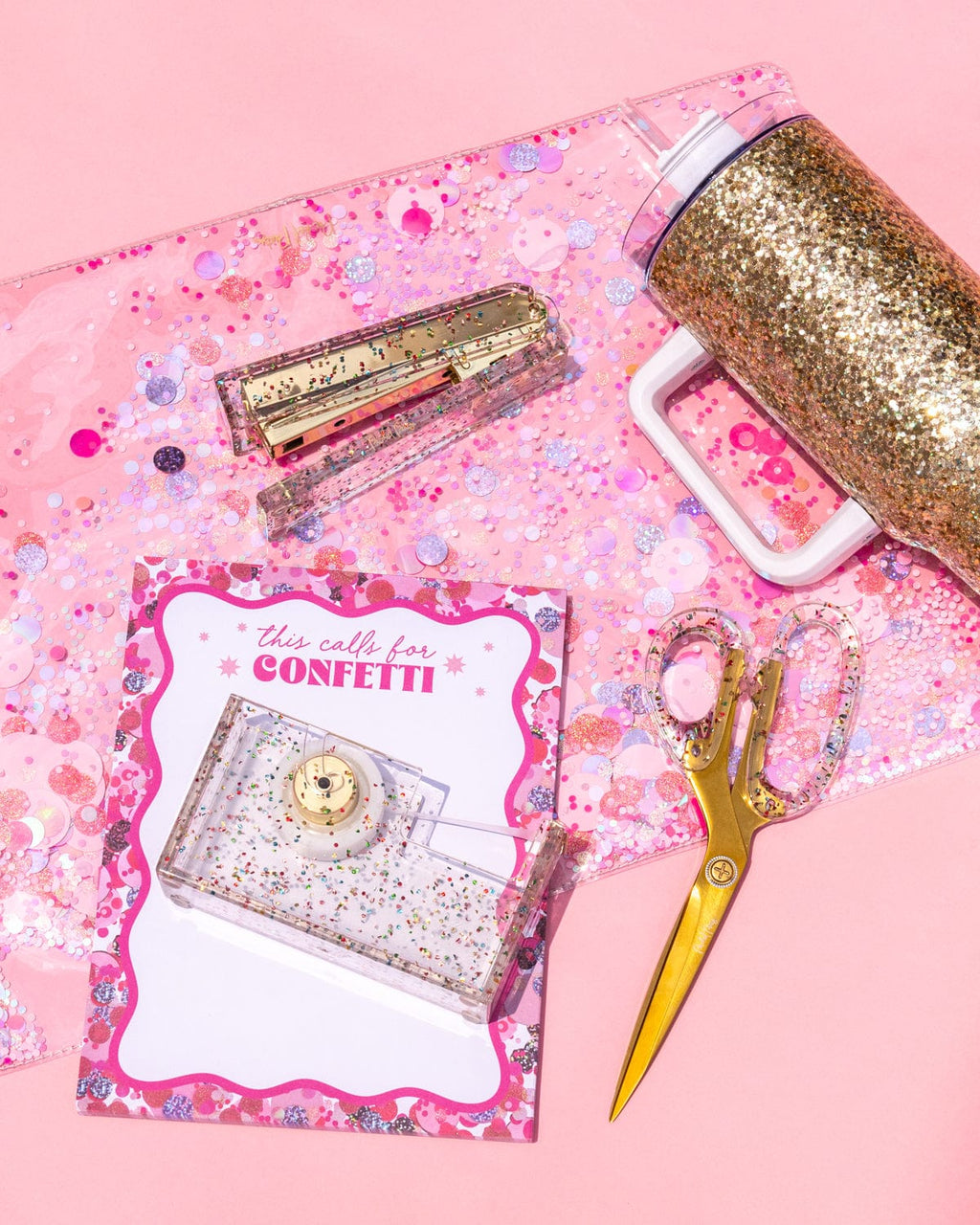 Multi-Use Confetti Desk Mat and Placemat