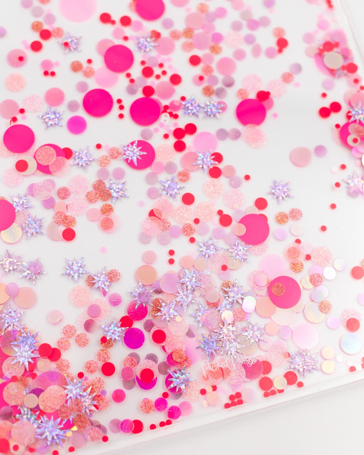 Pink Confetti Acrylic Clipboard