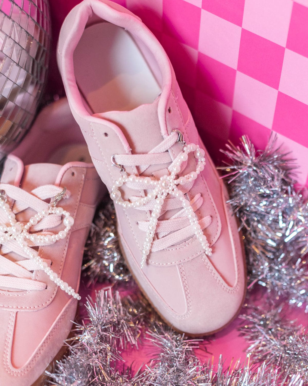 Shoe Charm Set  - White Pearl Bows