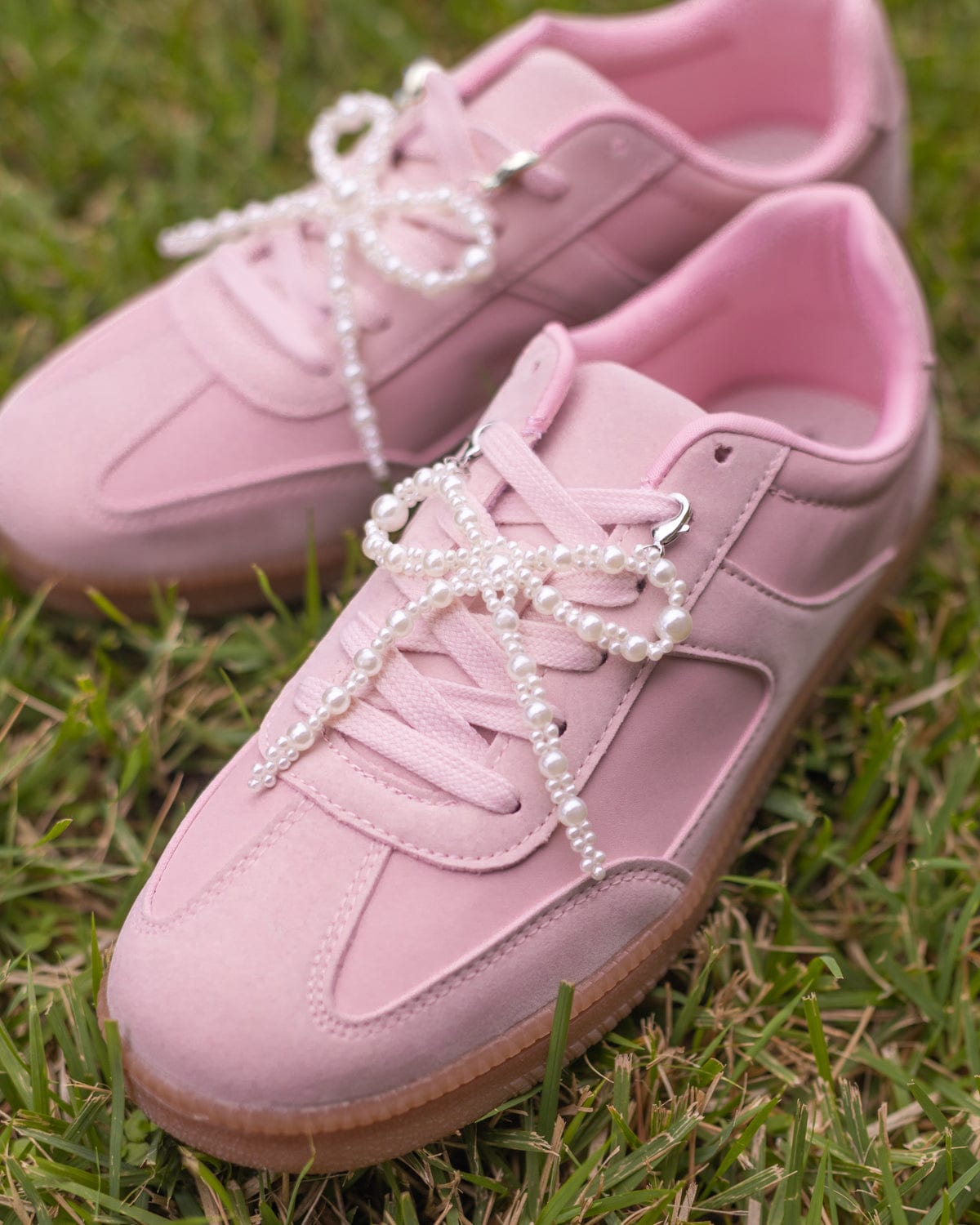 Shoe Charm Set  - White Pearl Bows