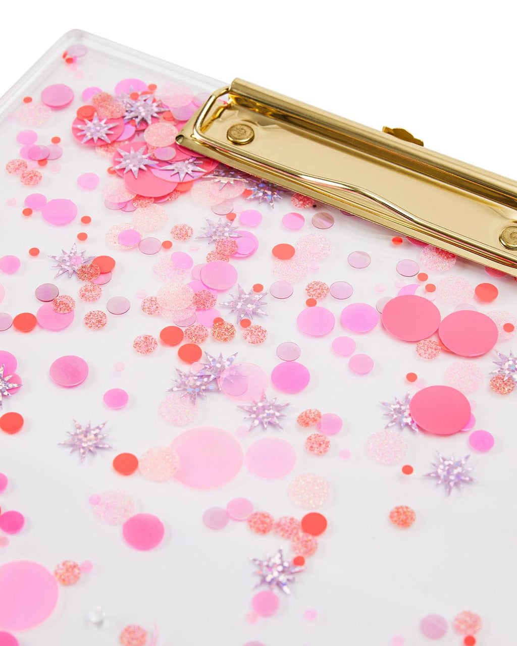 Pink Confetti Acrylic Clipboard