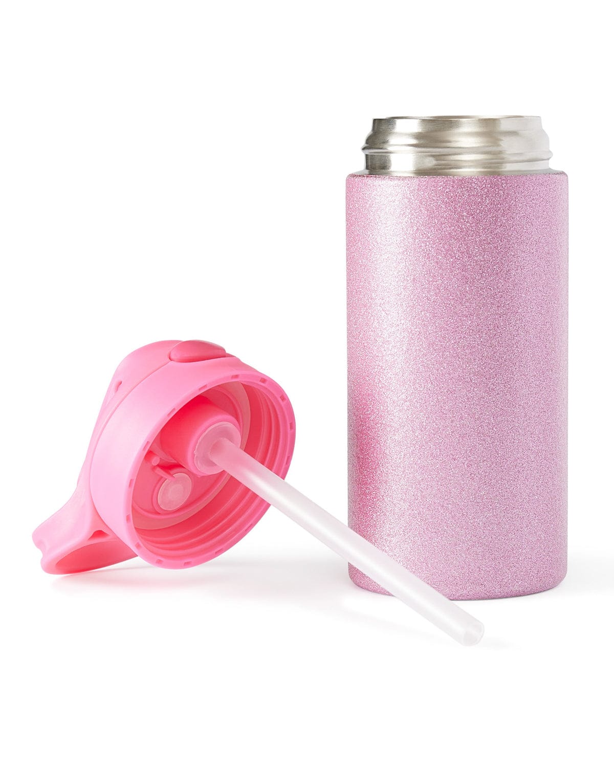 Pink Stainless Steel Glitter Water Bottle