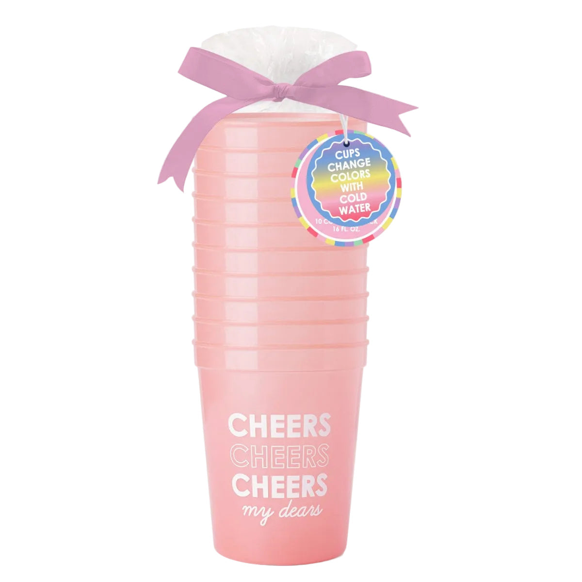 Cheers My Dears Color Changing Reusable Cups (Set of 10)