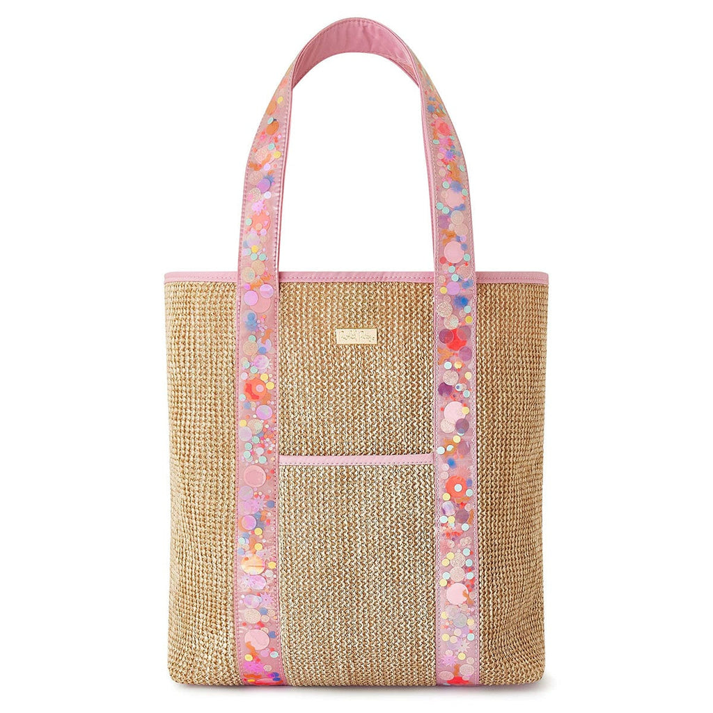 Ratan Woven Confetti Tote Bag