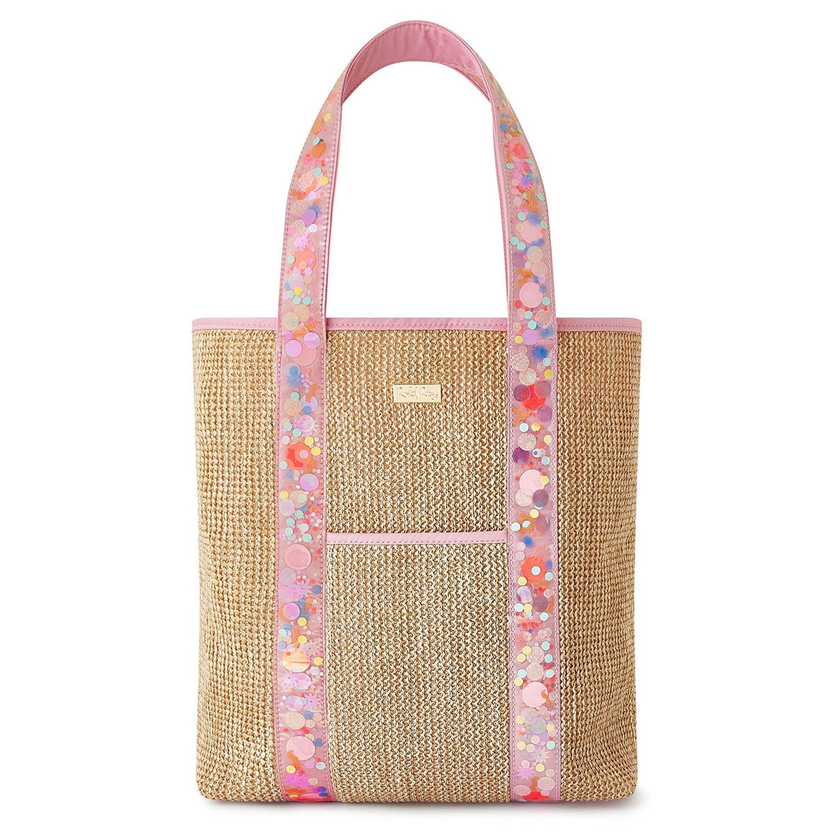 Ratan Woven Confetti Tote Bag