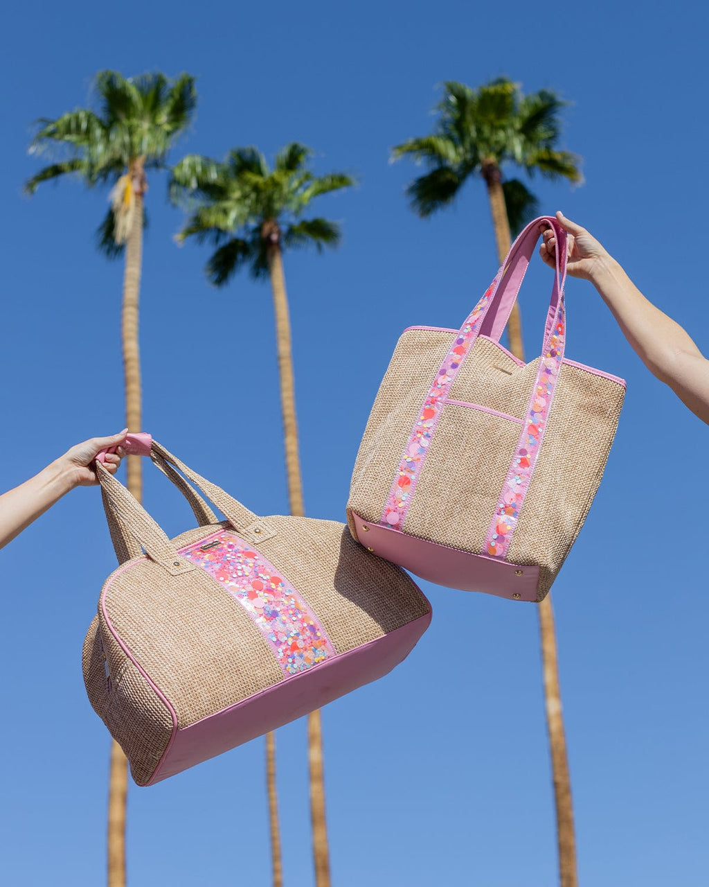Ratan Woven Confetti Tote Bag