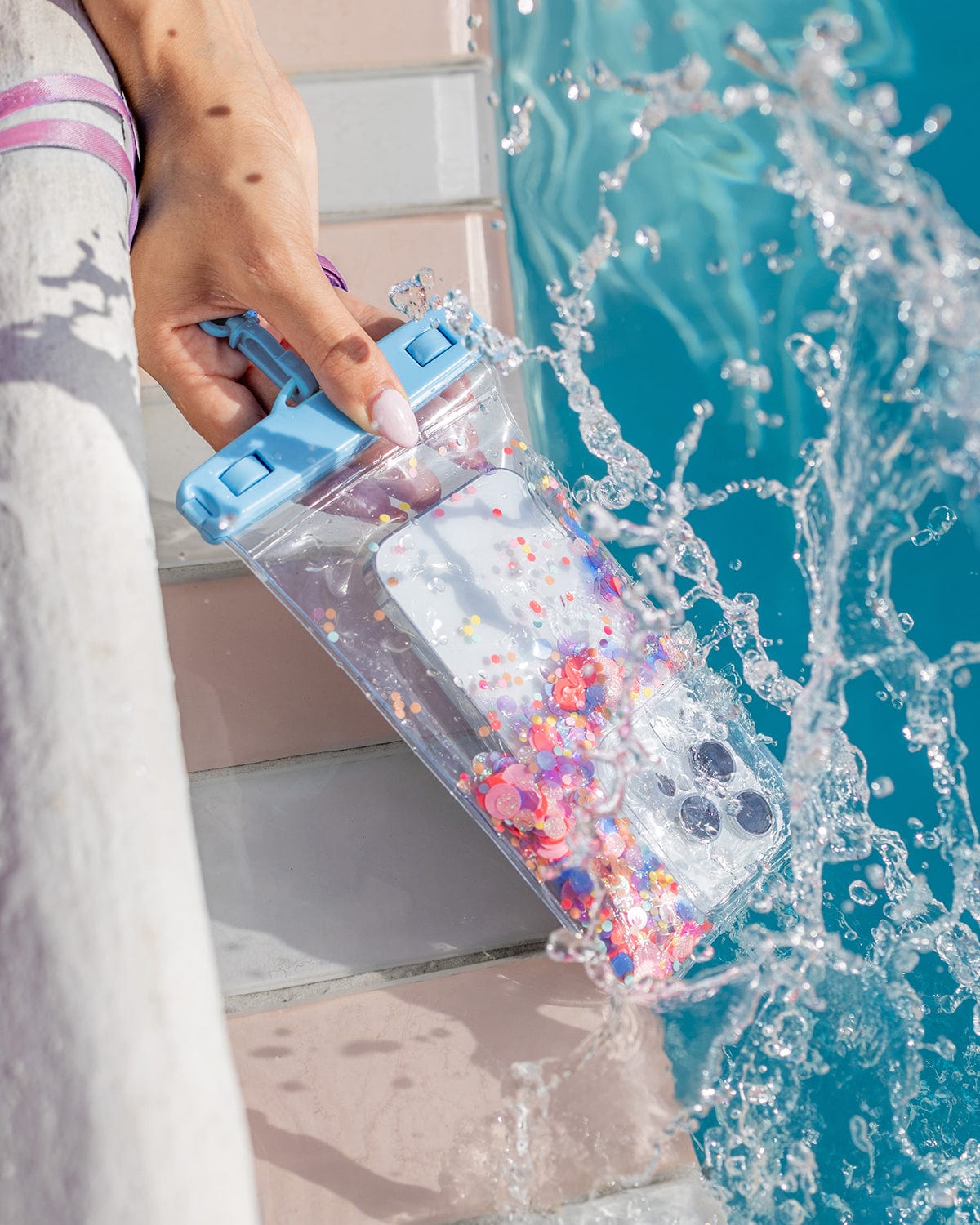 Bring On The Fun Confetti Waterproof Protective Phone Holder